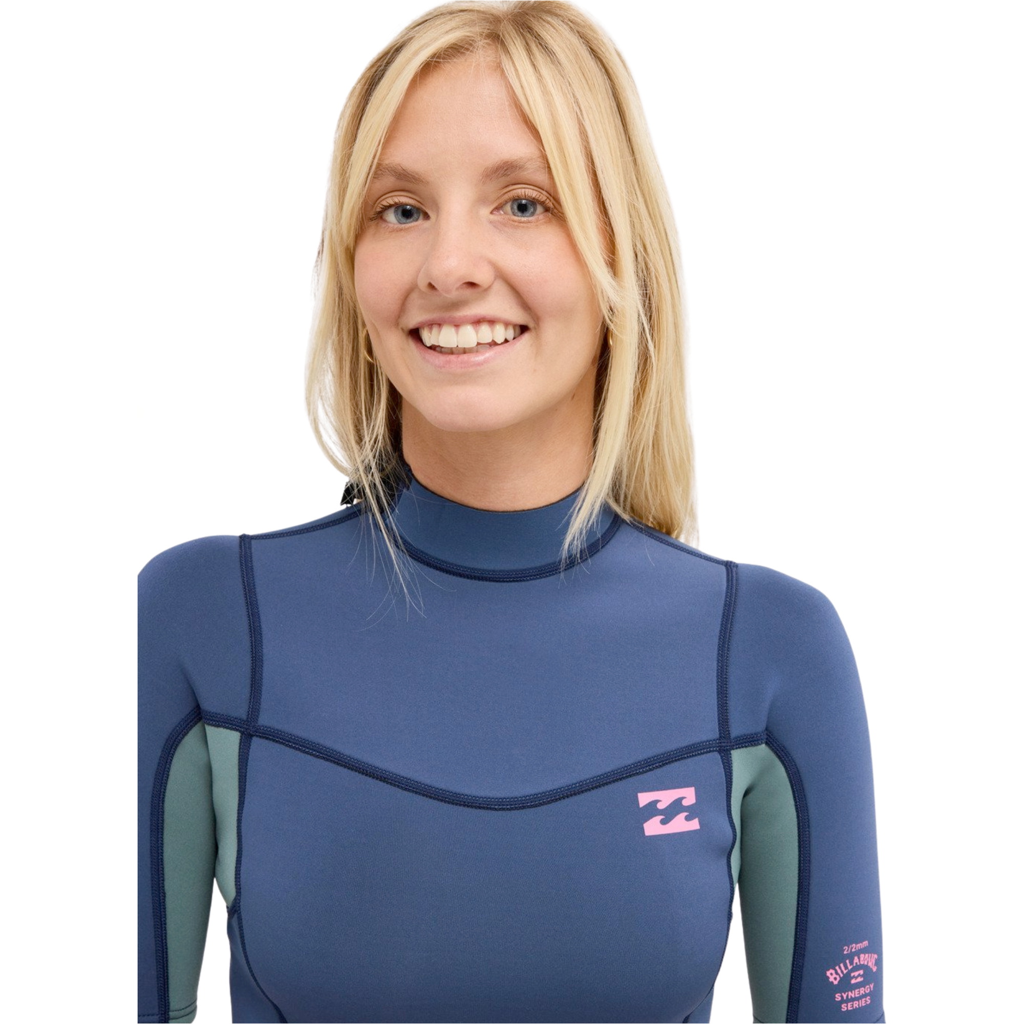 2026 Billabong Womens Synergy 2mm Back Zip Shorty Wetsuit ABJW500116 - Stormy Blue